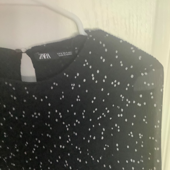 ZARA BLK/WHITE Blouse - Picture 2 of 4